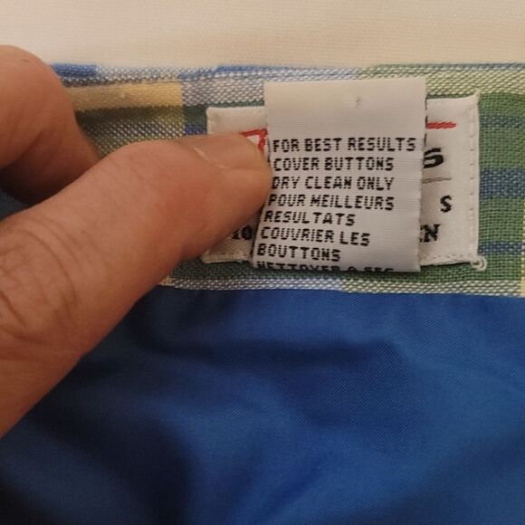 Talbots Irish linen wrap plaid skirt size 8 - Picture 7 of 7